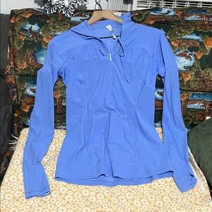 Lululemon periwinkle light blue light weight quarter zip pullover hoodie